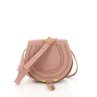 Chloe Marcie Crossbody Bag Leather Mini Pink 3456404