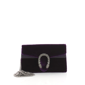 Gucci Dionysus Handbag Velvet Super Mini Purple 3458101