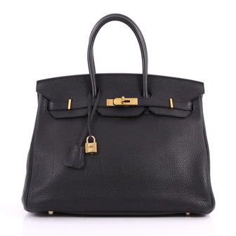 Hermes Birkin Handbag Black Togo with Gold Hardware 35 3459101