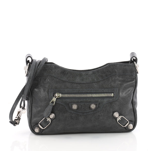 Buy Balenciaga Hip Giant Studs Crossbody Bag Leather Green