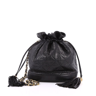 Chanel Vintage Drawstring Bucket Bag Quilted Lambskin 3461701