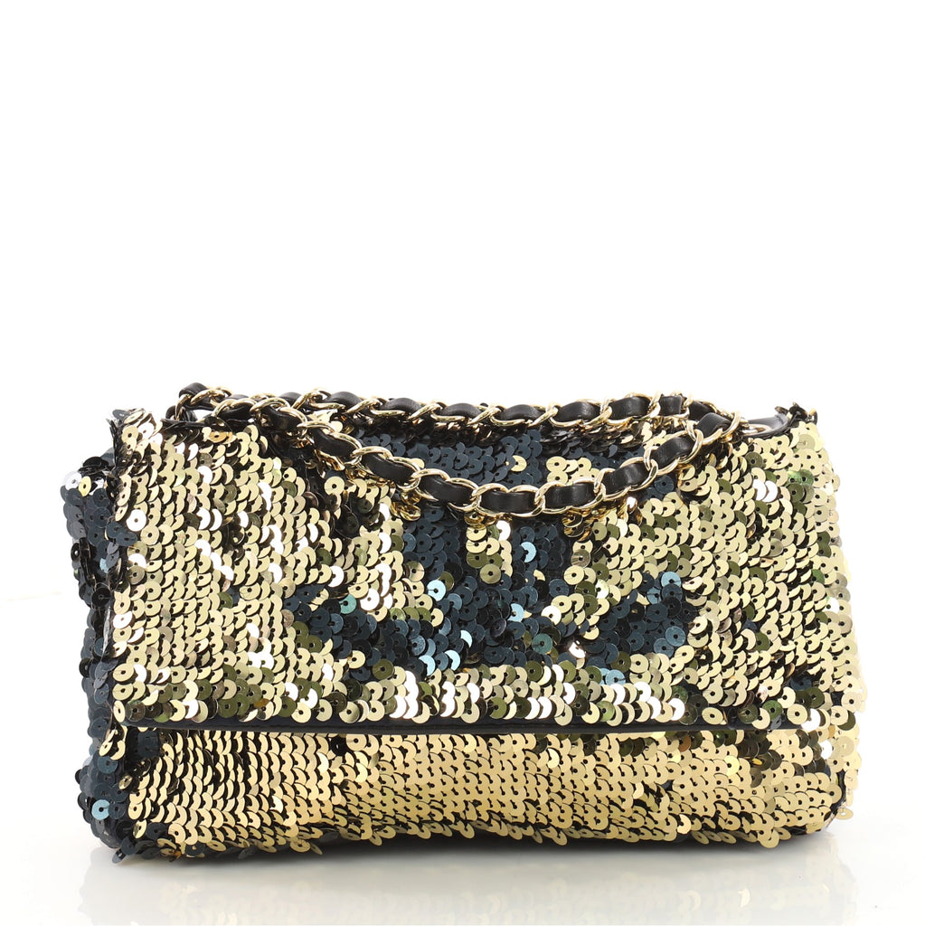 Chanel Summer Night Flap Bag Sequins with Leather Medium 3461703