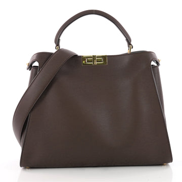 Fendi Peekaboo Essential Handbag Leather Brown 3461801