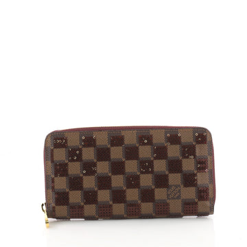 Louis Vuitton Zippy Wallet Damier Paillettes Brown 3464401