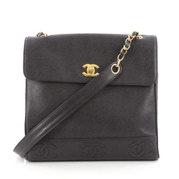 Vintage CC Flap Tote Caviar Medium