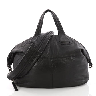 Givenchy Nightingale Satchel Leather XL Black 3464603