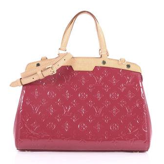Louis Vuitton Brea Handbag Monogram Vernis MM Pink 3465801