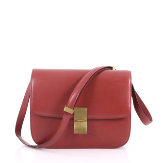 Celine Box Bag Smooth Leather Medium Red 3466201