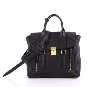  3.1 Phillip Lim Pashli Satchel Leather Medium Black 3467801