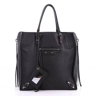 Balenciaga Papier A5 Zip Around Classic Studs Handbag Black 3468601