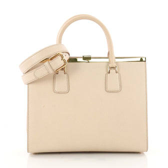 Dolce & Gabbana Convertible Lock Compartment Handbag Neutral 3469702
