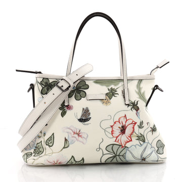 Gucci Convertible Zip Tote Flora Canvas Medium Green 3470501