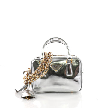 Prada Chain Bauletto Crossbody Bag Saffiano Leather Mini 3471204