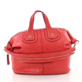 Givenchy Nightingale Satchel Leather Medium Red 3471304