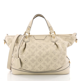 Louis Vuitton Stellar Handbag Mahina Leather PM White 3471902