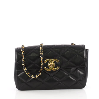 Chanel Vintage CC Chain Flap Bag Quilted Leather Medium 3472001