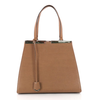 Fendi 3Jours Handbag Leather Large Brown 3472503