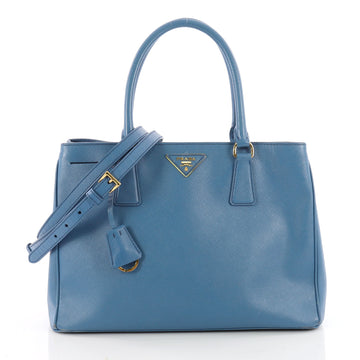 Prada Gardener's Tote Saffiano Leather Medium Blue 3472601