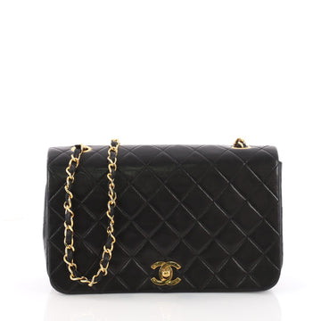Vintage 3 Way Full Flap Bag Quilted Lambskin Small