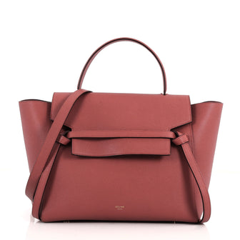Celine Belt Bag Textured Leather Mini Red 3473201
