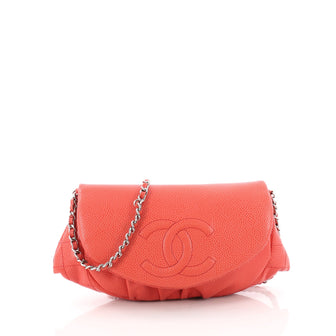 Chanel Half Moon Wallet on Chain Caviar Orange 3473801