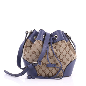 Gucci Classic Bucket Bag GG Canvas Small Blue 3473902
