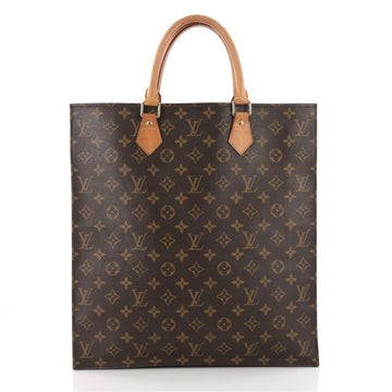 Louis Vuitton Sac Plat Handbag Monogram Canvas GM Brown 3474402
