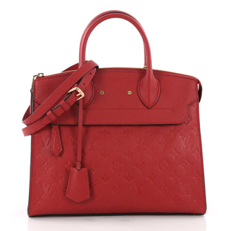 Louis Vuitton Pont Neuf Handbag Monogram Empreinte Leather MM Red 3475101