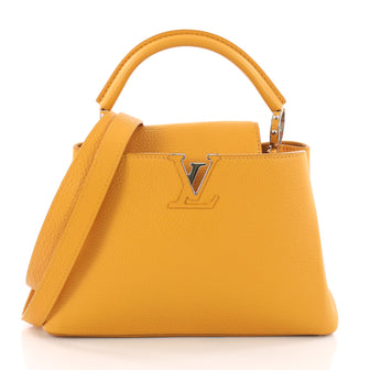 Louis Vuitton Capucines Handbag Leather BB Yellow 3475102