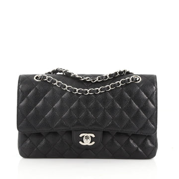 Chanel Vintage Classic Double Flap Bag Quilted Caviar 3475201
