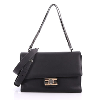 Bvlgari Monete Tubogas Bag Leather Medium Black 3476101