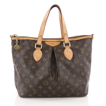 Louis Vuitton Palermo Handbag Monogram Canvas PM Brown 3478003