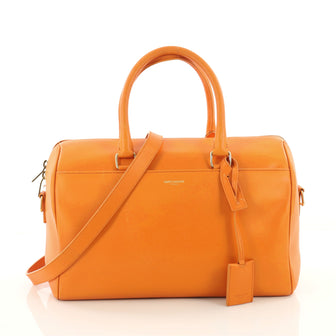 Saint Laurent Classic Duffle Bag Leather 12 Orange 3478801