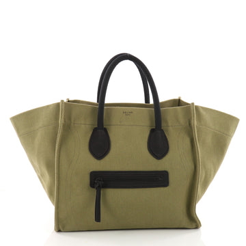 Celine Phantom Handbag Canvas Large Green 3478902