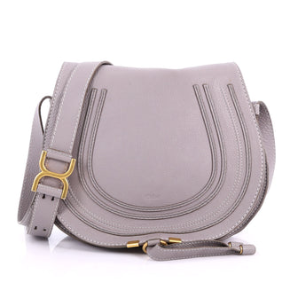 Chloe Marcie Crossbody Bag Leather Medium Gray 3481101