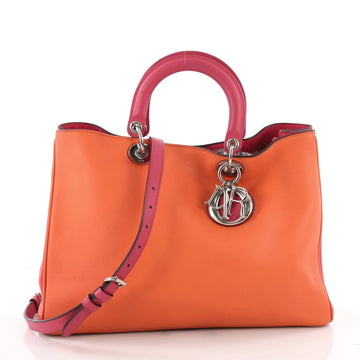 Christian Dior Diorissimo Tote Smooth Calfskin Large Orange 3481602
