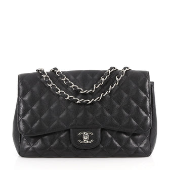Chanel Classic Single Flap Bag Quilted Caviar Jumbo 3481603