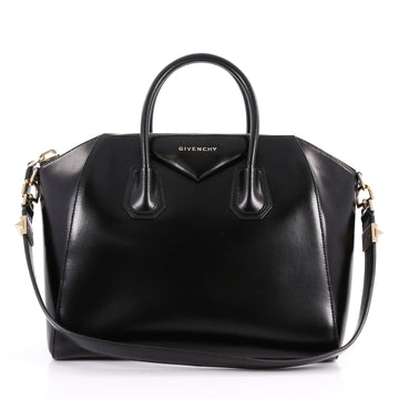 Givenchy Antigona Bag Glazed Leather Medium Black 3482302