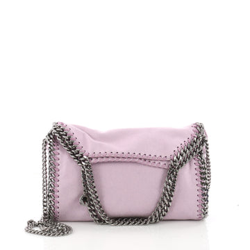 Stella McCartney Falabella Fold Over Crossbody Bag Shaggy Deer Mini Purple 3484302