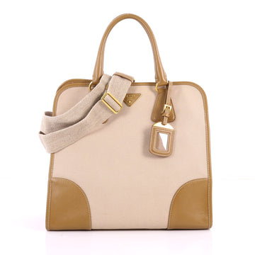 Prada Convertible Tote Canvas and Saffiano Leather Large 3485201