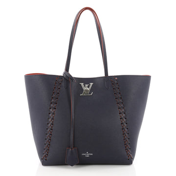 Louis Vuitton Lockme Cabas Braided Leather Blue 3485401