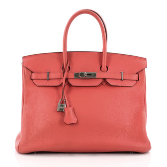 Hermes Birkin Handbag Pink Clemence with Palladium 3486901
