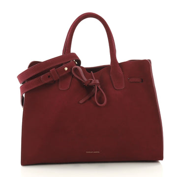 Mansur Gavriel Sun Tote Suede Large Red 3487201