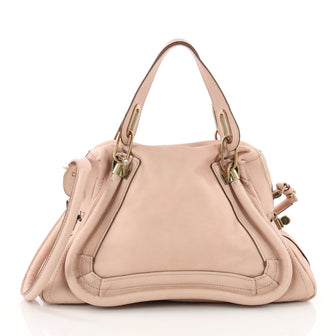 Chloe Paraty Top Handle Bag Leather Medium Pink 3487601