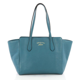 Gucci Swing Tote Leather Small Blue 3487803