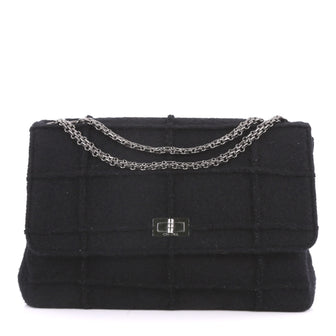 Chocolate Bar Mademoiselle Flap Bag Quilted Wool Jumbo
