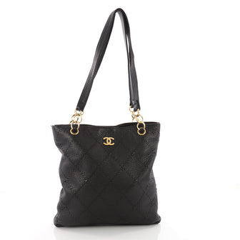 Vintage Chain Tote Leather with Woven Detail Medium
