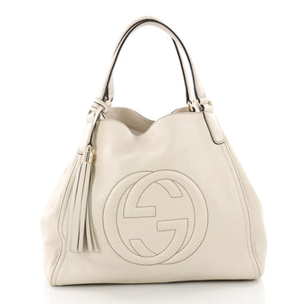 Gucci Soho Shoulder Bag Leather Medium Neutral 3489901