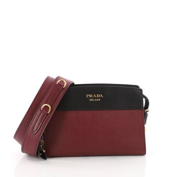 Prada Esplanade Crossbody Bag Saffiano Leather Small Red 3490104