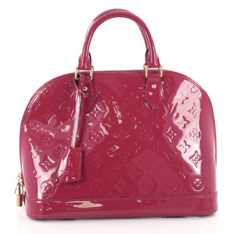 Louis Vuitton Alma Handbag Monogram Vernis PM Pink 3490203
